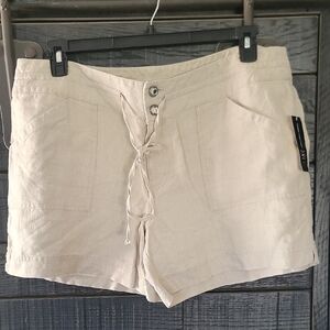 INC International Concepts Cream Cargo Shorts Relaxed Fit